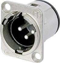 Neutrik XLR-Steckverbinder Flanschstecker, Kontakte gerade Polzahl: 3 Silber NC3MD-V 1 St. (NC3MD-V)