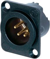 Neutrik XLR-Steckverbinder Flanschstecker, Kontakte gerade Polzahl: 4 Schwarz NC4MD-LX-B 1 St. (NC4MD-LX-B)