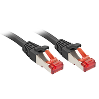 Lindy - Patch-Kabel - RJ-45 (M) bis RJ-45 (M) - 1,0m - SFTP, PiMF - CAT 6 - IEEE 802,3af/IEEE 802,3at - geformt, ohne Haken - Schwarz (47392)