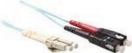 ACT - Patch-Kabel - LC Multi-Mode (M) bis SC multi-mode (M) - 1 m - Glasfaser - 50/125 Mikrometer - OM3 - Blau
