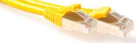 ACT Yellow 7 meter LSZH SFTP CAT6A patch cable with RJ45 connectors. Cat6a s/ftp lszh yellow 7.00m (IB9107)