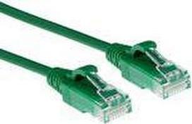 ACT Green 0.25 meter LSZH U/UTP CAT6 datacenter slimline patch cable with RJ45 connectors CAT6 U/UTP SLIMLINE GN 0.25M (DC9752)