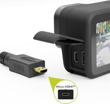Goobay Series 2.0 High Speed Micro HDMI™ Kabel mit Ethernet (4K/60Hz), 1 m, Schwarz - HDMI™-Stecker (Typ A) > HDMI™ Micro-Stecker (Typ D) (53781)