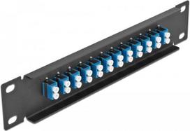 Delock - Patch Panel - Rack montierbar - LC SM X 12 - Schwarz, Blau - 1U - 25,4 cm (10) (66765)