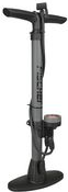 FISCHER Fahrrad-Standpumpe, für alle Ventile robuste Standluftpumpe aus Kunststoff, mit Manometer, - 1 Stück (85585)