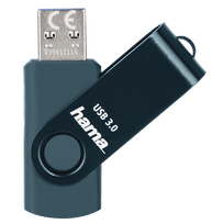 Hama Rotate - USB-Flash-Laufwerk - 64GB - USB3.0 - Petrolblau (00182473)