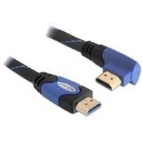 DeLOCK High Speed HDMI with Ethernet - Video-/Audio-/Netzwerkkabel - HDMI - 28 AWG - HDMI, 19-polig (M) - HDMI, 19-polig (M) - 3,0m - Verbindungsstück im 90°-Winkel (82957)