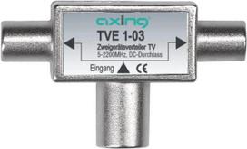 Axing TVE 1-03 - Silber - 1 × IEC(f) - 2 × IEC(m) - 55 mm - 34 mm - 1,8 cm (TVE 1-03)