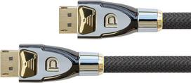 Anschlusskabel DisplayPort 1.2, 4K2K / UHD, Stecker inkl. Verriegelungsschutz, vergoldet, OFC, Nylongeflecht schwarz, 1m, PYTHON® Series (GC-M0070)