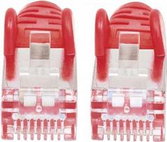 Intellinet High Performance - Patch-Kabel - RJ-45 (M) bis RJ-45 (M) - 7,5m - SFTP -Cat.7 Rohkabel (Kabel) / CAT 6a (Anschlüsse) - halogenfrei, geformt, ohne Haken - Rot (741002)