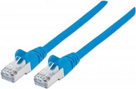 Intellinet High Performance - Patch-Kabel - RJ-45 (M) bis RJ-45 (M) - 15,0m - SFTP -Cat.7 Rohkabel (Kabel) / CAT 6a (Anschlüsse) - halogenfrei, geformt, ohne Haken - Blau (741149)