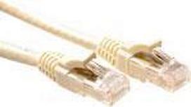 ACT Ivory 2 meter U/UTP CAT5E patch cable component level with RJ45 connectors. Cat5e u/utp component iv 2.00m (IK5402)