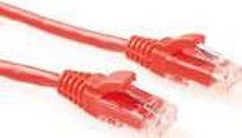 ACT Red 0.5 meter U/UTP CAT5E patch cable component level with RJ45 connectors. Cat5e u/utp component rd 0.50m (IK5500)