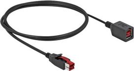 DeLOCK - PoweredUSB extension cable - USB PlusPower (24 V) (M) bis USB PlusPower (24 V) (W) 3,0m - Schwarz (85987)