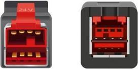 DeLOCK - PoweredUSB extension cable - USB PlusPower (24 V) (M) bis USB PlusPower (24 V) (W) 2,0m - Schwarz (85986)