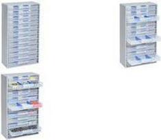 Allit 464800 Kleinteilmagazin VarioPlus ProM 57/36 (B x H x T) 300 x 565 x 140 mm Silber, Transparent 1 St. (464800)