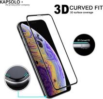 KAPSOLO Displayschutzglas Apple iPhone 13 MINI KAPSOLO Displayschutzglas, vollflächiges Displayschutz mit abgerundete Kanten, Temperglas, 3D schutzglas (KAP30415)