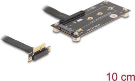 Delock Adapter PCIe 3.0 x1 Stecker 90° gewinkelt zu M.2 Key M Buchse mit Kabel 10 (81503)
