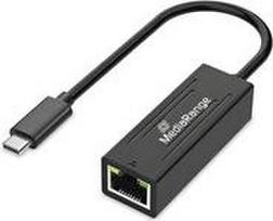 MEDIARANGE USB-C Netzwerkadaper mit RJ45 Port sw - Digital/Daten - Netzwerk (MRCS237)