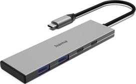 Hama USB-C-Hub, 4 Ports, 2x USB-A, 2x USB-C, USB 3.2 Gen2, 10Gbit/s, PD, Alu (00200147)