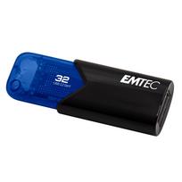 Emtec B110 Click Easy 3.2 USB-Stick 32GB USB Typ-A 3.2 Gen 2 (3.1 Gen 2) Schwarz - Blau (ECMMD32GB113)