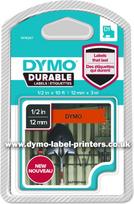 Dymo D1 - Selbstklebende Etiketten - Schwarz auf Orange - Rolle (1,2 cm x 3 m) 1 Rolle(n) (1978367)