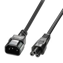 Lindy 5m IEC C14 an IEC C5 Netzkabel Ideal für die Verbindung gängiger Notebooks mit einem Standard-IEC-Kabel mit z.B. Schuko oder sonstigen Netzsteckern (30343)