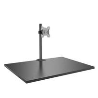 Lindy Single Display Short Bracket w - Pole & Desk Clamp - Tischhalterung für Monitor (einstellbarer Arm) - Stahl - Silber - Bildschirmgröße: 43,2-71 cm (17-28) (40656)