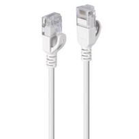 Lindy - Patch-Kabel - RJ-45 (M) zu RJ-45 (M) - 1,0m - 3,6 mm - U/FTP - CAT 6a - halogenfrei, ohne Haken, geformt - Grau (47592)