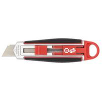 WEDO Safety-Cutter Long Blade, Klinge: 18 mm, rot/schwarz extra langer Klinge, ideal zum Schneiden von Schaumstoffen, - 1 Stück (78 830)