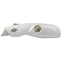 WEDO Safety-Cutter ALU, Trapezklinge, silber federbelastete Klinge - zieht sich automatisch zurück, - 1 Stück (78 808)