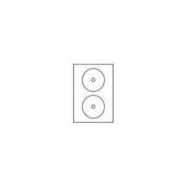 Avery Full Face CD/DVD Label - Beschichtete Etiketten, glänzend - 50 Etikett(en) (25 Bogen x 2) (L7760-25)