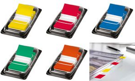 sigel Haftmarker Z-Marker Film Color-Tip, rot, 50 Blatt 25 x 43 mm, im Spender, maße Spender: 39 x 69 mm (HN491)