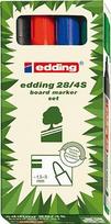 Edding 28-E4 Permanent-Marker Feine Spitze Schwarz - Blau - Grün - Rot 4 Stück(e) (4-28-4)