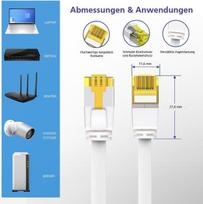 Helos - Patch-Kabel - RJ-45 (M) zu RJ-45 (M) - 15 m - U/FTP - CAT 6a - flach - Grau