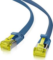 Helos - Patch-Kabel - RJ-45 (M) zu RJ-45 (M) - 5 m - U/FTP - CAT 6a - flach - Blau