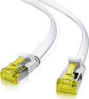Helos - Patch-Kabel - RJ-45 (M) zu RJ-45 (M) - 5 m - U/FTP - CAT 6a - flach - weiß
