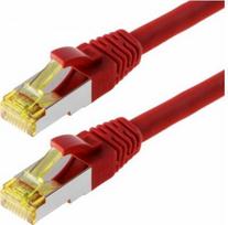 Helos - Patchkabel - RJ-45 (M) - RJ-45 (M) - 0.25 m - SFTP-Kabel (PIMF) - CAT 6a - Rot