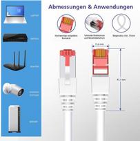 Helos - Patchkabel - RJ-45 (M) - RJ-45 (M) - 10 m - SFTP-Kabel (PIMF) - CAT 6a - Magenta