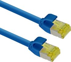 Helos Ultra Slim - Patch-Kabel - RJ-45 (M) zu RJ-45 (M) - 7.5 m - SFTP, PiMF - CAT 6a - IEEE 802.3af/IEEE 802.3at/IEEE 802.3bt - halogenfrei - Blau