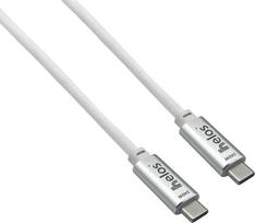 Helos Anschlusskabel USB 4 40Gbps 240W Type-C PREMIUM Stecker 1.0m grau - Digital/Daten - m (372342)