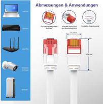 Helos Ultra Slim - Patch-Kabel - RJ-45 (M) zu RJ-45 (M) - 3 m - UTP - CAT 6a - flach - Rot
