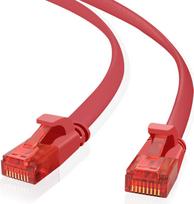 Herweck Helos Ultra Slim - Patch-Kabel - RJ-45 (M) zu RJ-45 (M) - 7,5m - UTP - CAT 6 - Knickschutzmanschette - Rot (262982)