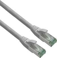 Herweck Helos - Patch-Kabel - RJ-45 (M) zu RJ-45 (M) - 15,0m - 6 mm - SFTP, PiMF - CAT 7 (Kabel) / CAT 6a (Anschlüsse) - IEEE 802,3af/IEEE 802,3at/IEEE 802,3bt - halogenfrei, Knickschutzmanschette - Grau (363686)