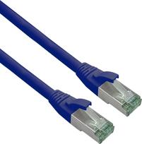 Herweck Helos - Patch-Kabel - RJ-45 (M) zu RJ-45 (M) - 15cm - 6 mm - SFTP, PiMF - CAT 7 (Kabel) / CAT 6a (Anschlüsse) - halogenfrei, Knickschutzmanschette - Blau (363689)