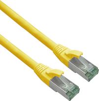 Herweck Helos - Patch-Kabel - RJ-45 (M) zu RJ-45 (M) - 20,0m - 6 mm - SFTP, PiMF - CAT 7 (Kabel) / CAT 6a (Anschlüsse) - halogenfrei, Knickschutzmanschette - Gelb (363713)
