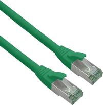 Herweck Helos - Patch-Kabel - RJ-45 (M) zu RJ-45 (M) - 1,0m - 6 mm - SFTP, PiMF - CAT 7 (Kabel) / CAT 6a (Anschlüsse) - halogenfrei, Knickschutzmanschette - grün (363718)