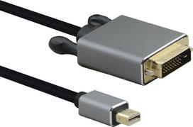 Helos PREMIUM - Adapterkabel - Mini DisplayPort (M) zu DVI-D (M) - 1 m - 1080p-Unterstützung, Dolby DTS-HD Master Audio-Unterstützung - Schwarz