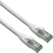 Herweck Helos - Patch-Kabel - RJ-45 (M) zu RJ-45 (M) - 30,0m - 6 mm - SFTP, PiMF - CAT 7 (Kabel) / CAT 6a (Anschlüsse) - geschirmt, halogenfrei, geformt, ohne Haken, verseilt, Knickschutzmanschette - weiß (363753)