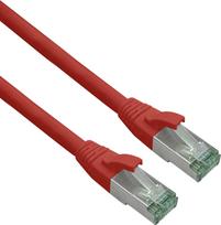 Herweck Helos - Patch-Kabel - RJ-45 (M) zu RJ-45 (M) - 7,5m - 6 mm - SFTP, PiMF - CAT 7 (Kabel) / CAT 6a (Anschlüsse) - geschirmt, halogenfrei, geformt, ohne Haken, verseilt, Knickschutzmanschette - Rot (363762)